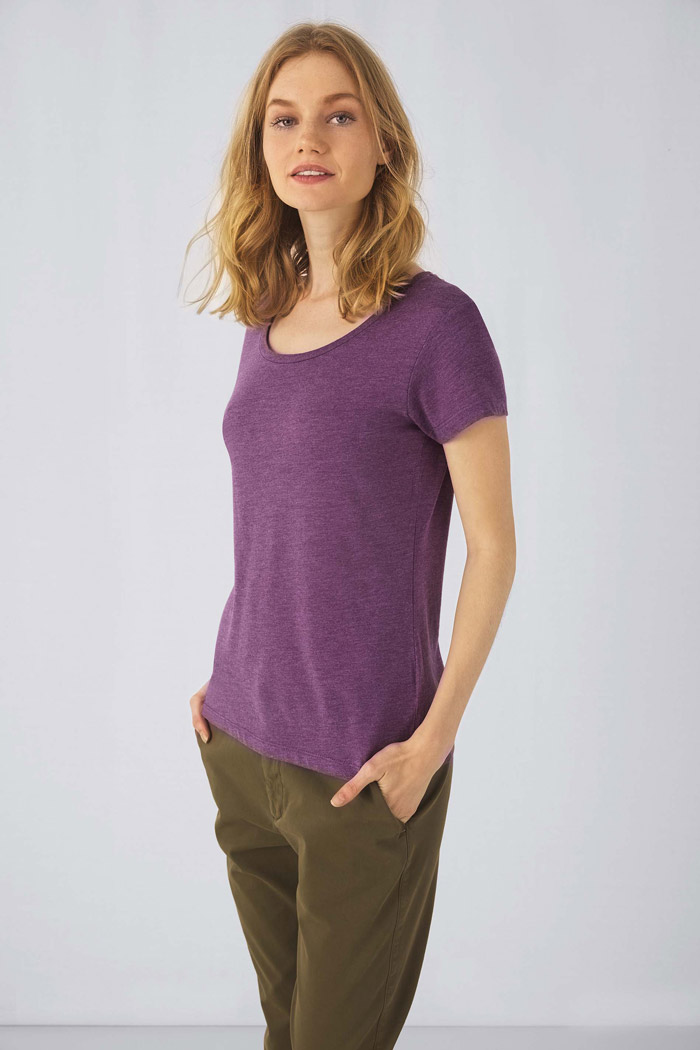 T-shirt triblend col rond femme - CGTW056