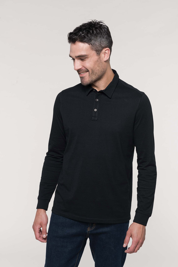Polo jersey manches longues homme - K264
