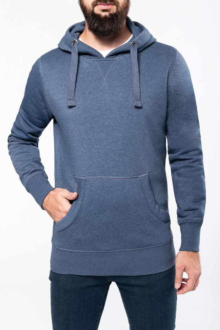 Sweat-shirt capuche ‘‘mélange‘‘ homme - K462