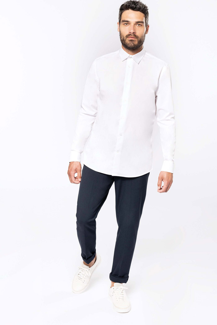 Chemise popeline manches longues homme - K513