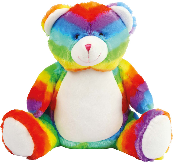 Peluche zippée ours multicolore - MM555