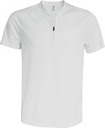 T-shirt 1/4 zip sport manches courtes unisexe - PA486