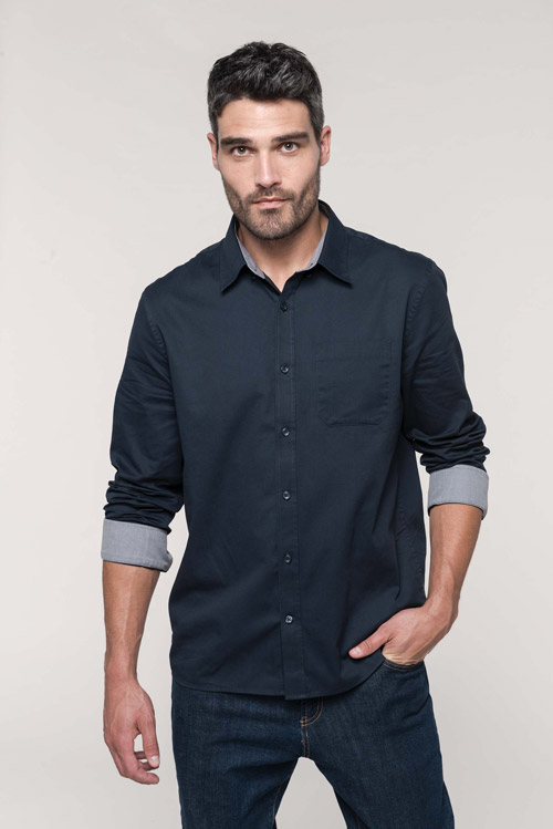 Chemise coton manches longues nevada homme