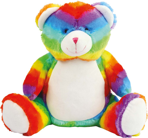 Peluche zippée ours multicolore