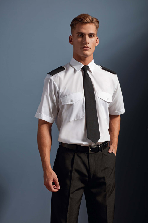 Chemise homme manches courtes pilote