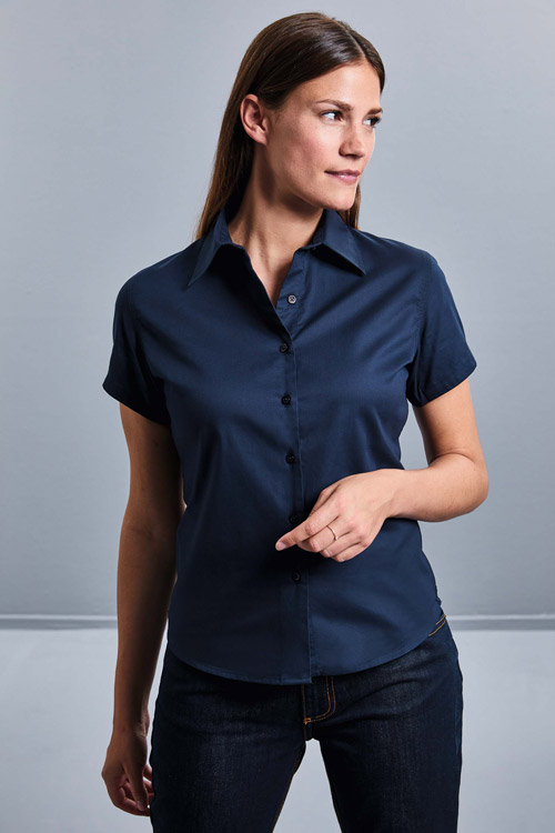 Chemise femme manches courtes twill